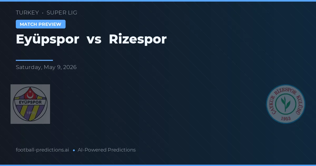 Eyüpspor vs Rizespor — matchtips och förhandstitt