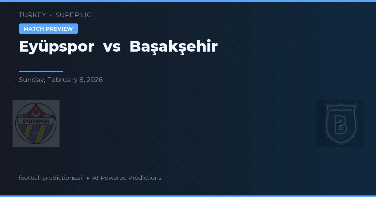 Eyüpspor vs Başakşehir — matchtips och förhandstitt