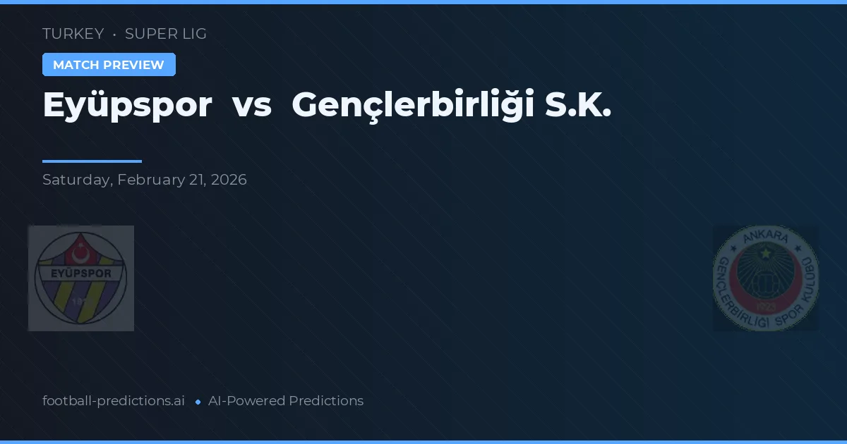 Eyüpspor vs Gençlerbirliği S.K. — matchtips och förhandstitt
