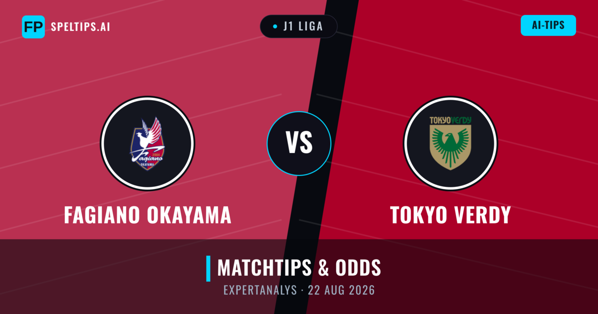 Fagiano Okayama vs Tokyo Verdy — matchtips och förhandstitt