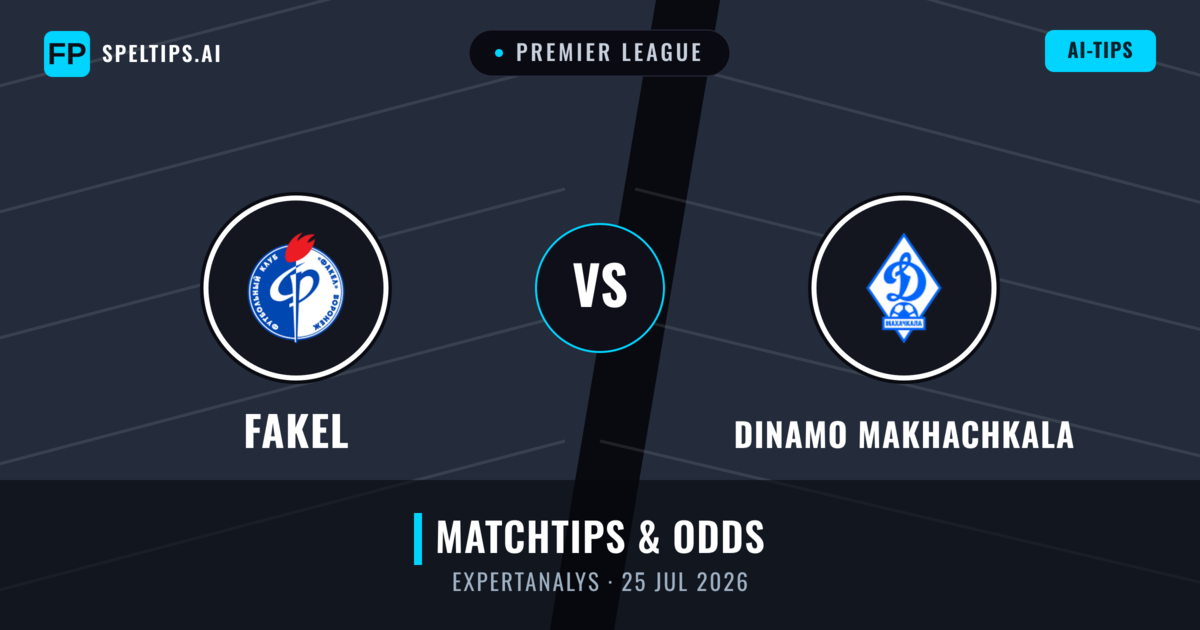 Fakel vs Dinamo Makhachkala — matchtips och förhandstitt