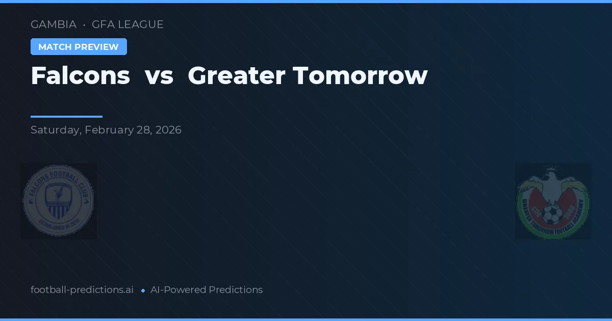 Falcons vs Greater Tomorrow — matchtips och förhandstitt