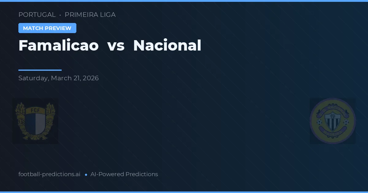 Famalicão vs Nacional — matchtips och förhandstitt