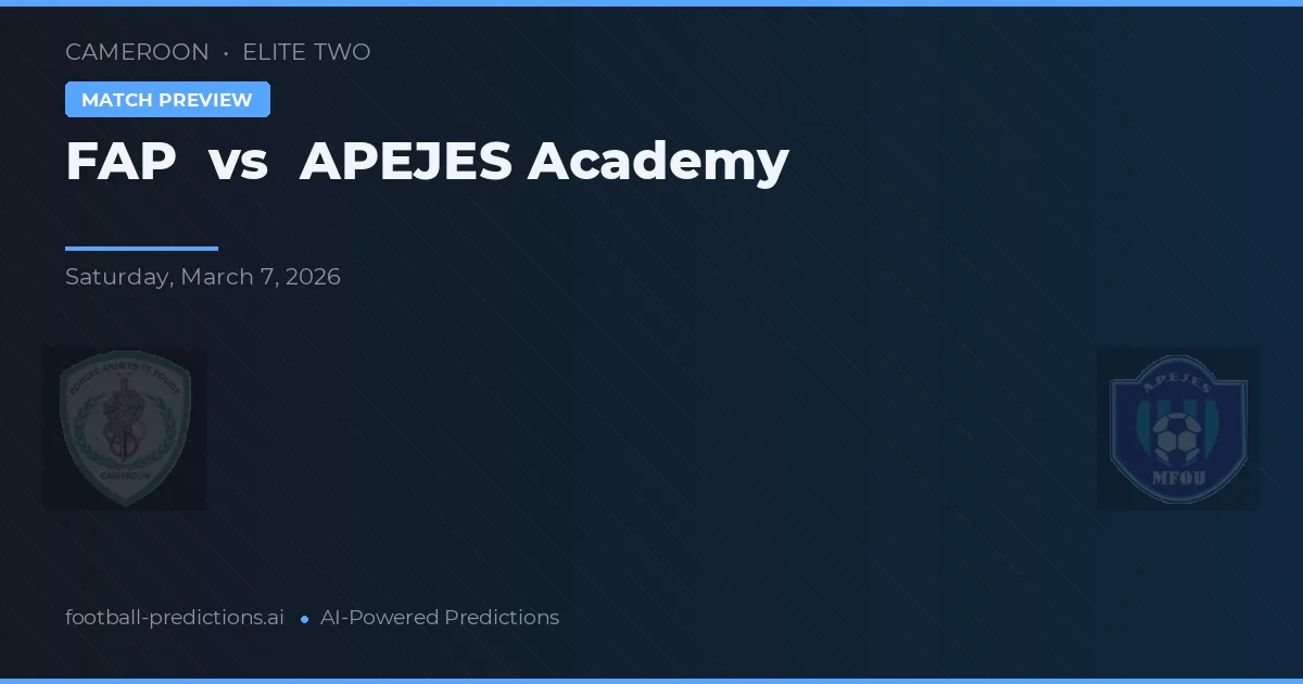 FAP vs APEJES Akademi — matchtips och förhandstitt