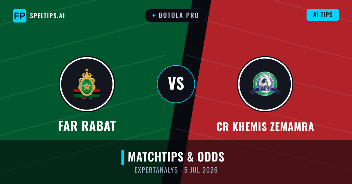 FAR Rabat vs CR Khemis Zemamra — matchtips och förhandstitt
