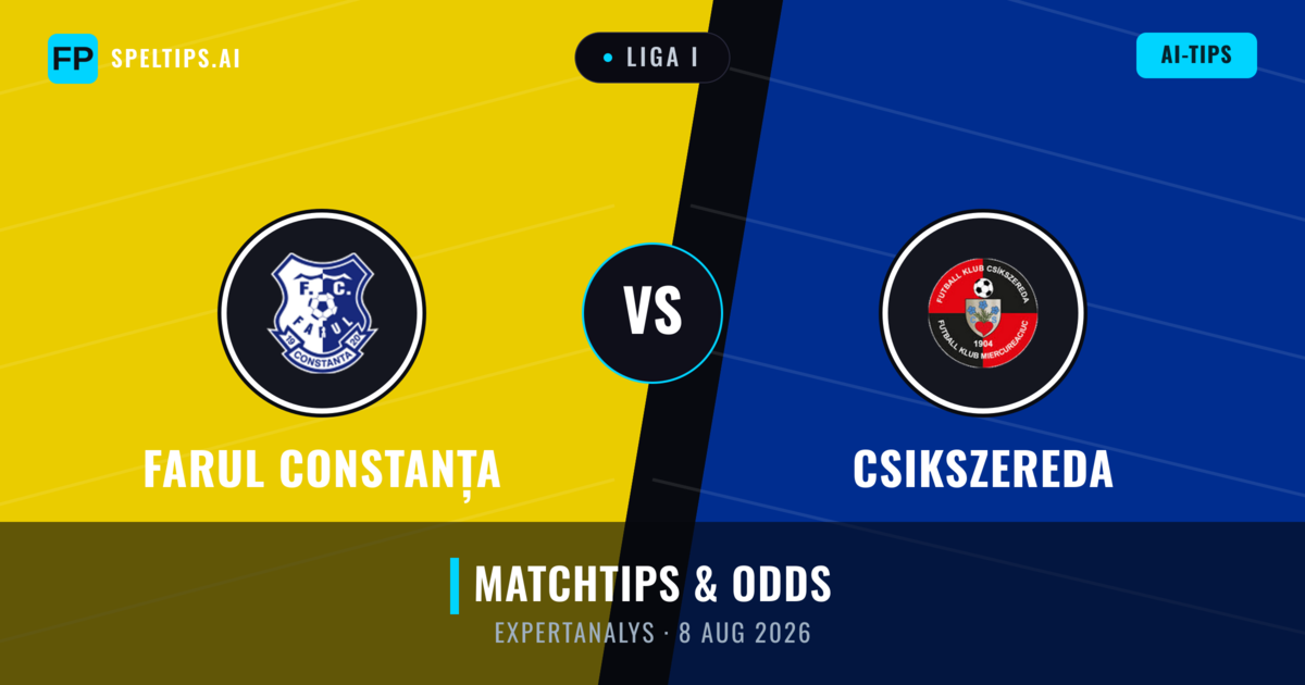 Farul Constanța vs Csikszereda — matchtips och förhandstitt