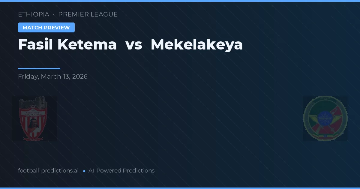 Fasil Ketema vs Mekelakeya — matchtips och förhandstitt