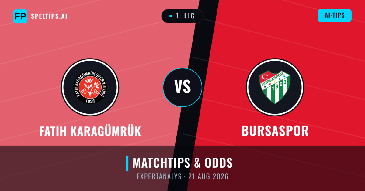 Fatih Karagümrük vs Bursaspor — matchtips och förhandstitt