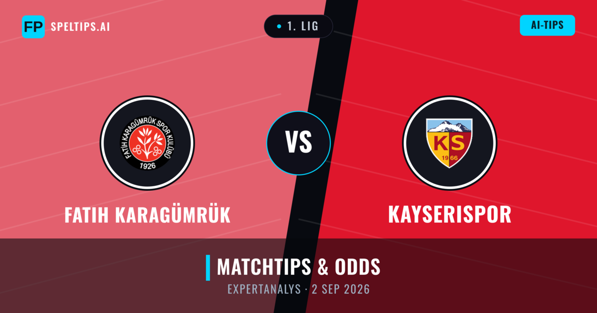 Fatih Karagümrük vs Kayserispor — matchtips och förhandstitt
