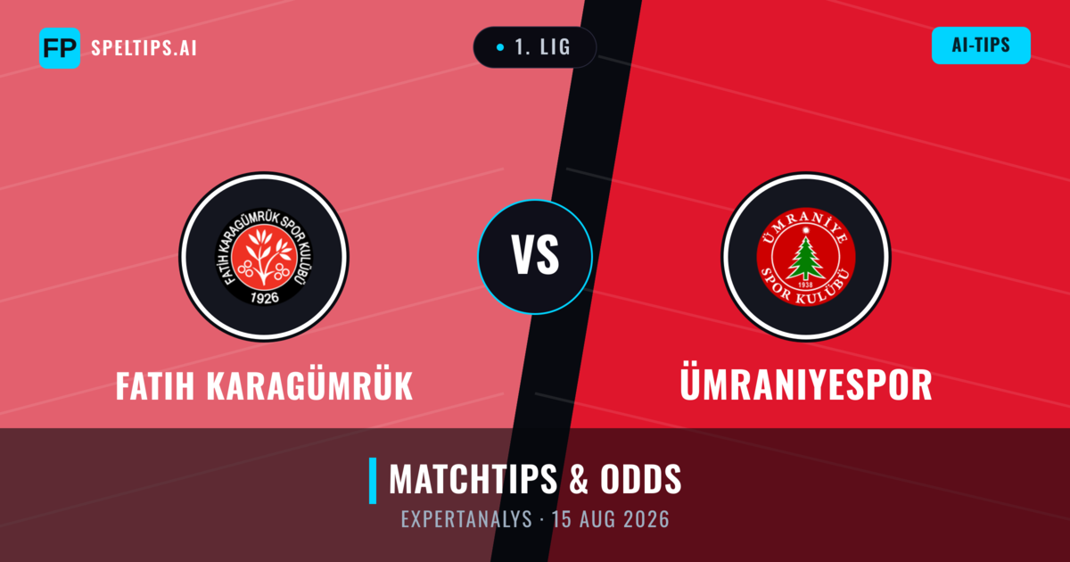 Fatih Karagümrük vs Ümraniyespor — matchtips och förhandstitt