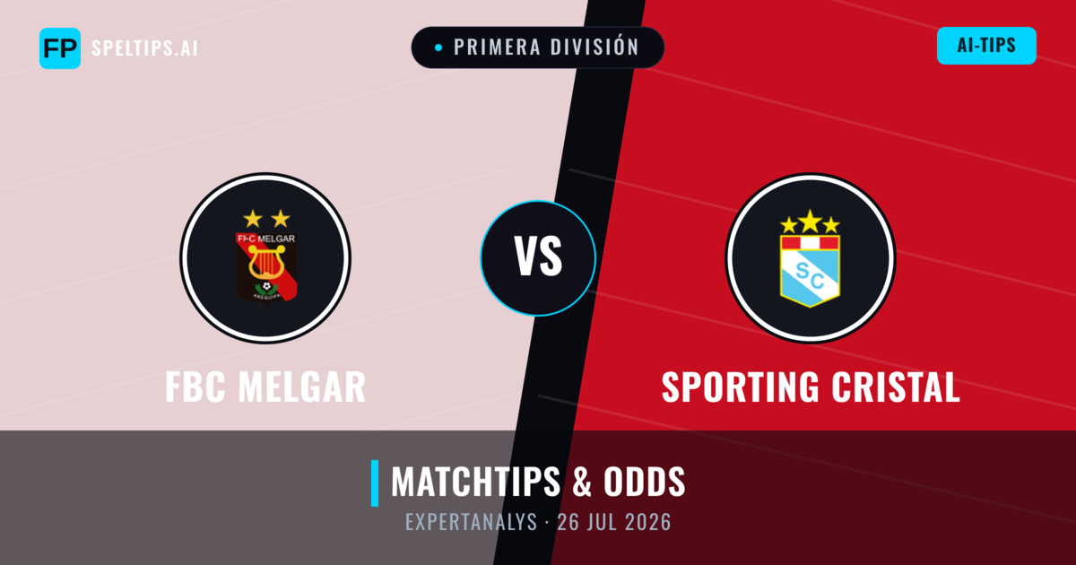 FBC Melgar vs Sporting Cristal — matchtips och förhandstitt