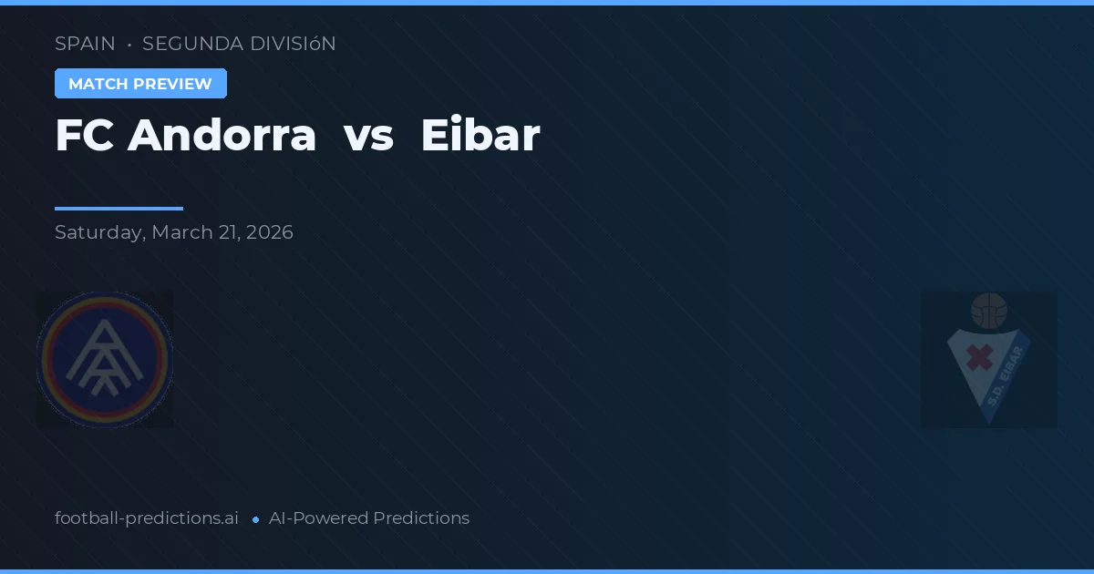 FC Andorra vs Eibar — matchtips och förhandstitt