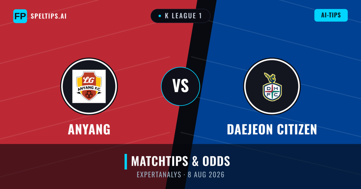 Anyang vs Daejeon Citizen — matchtips och förhandstitt