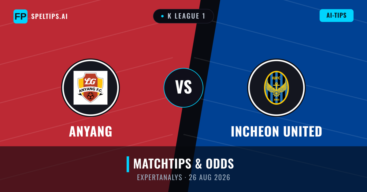 Anyang vs Incheon United — matchtips och förhandstitt