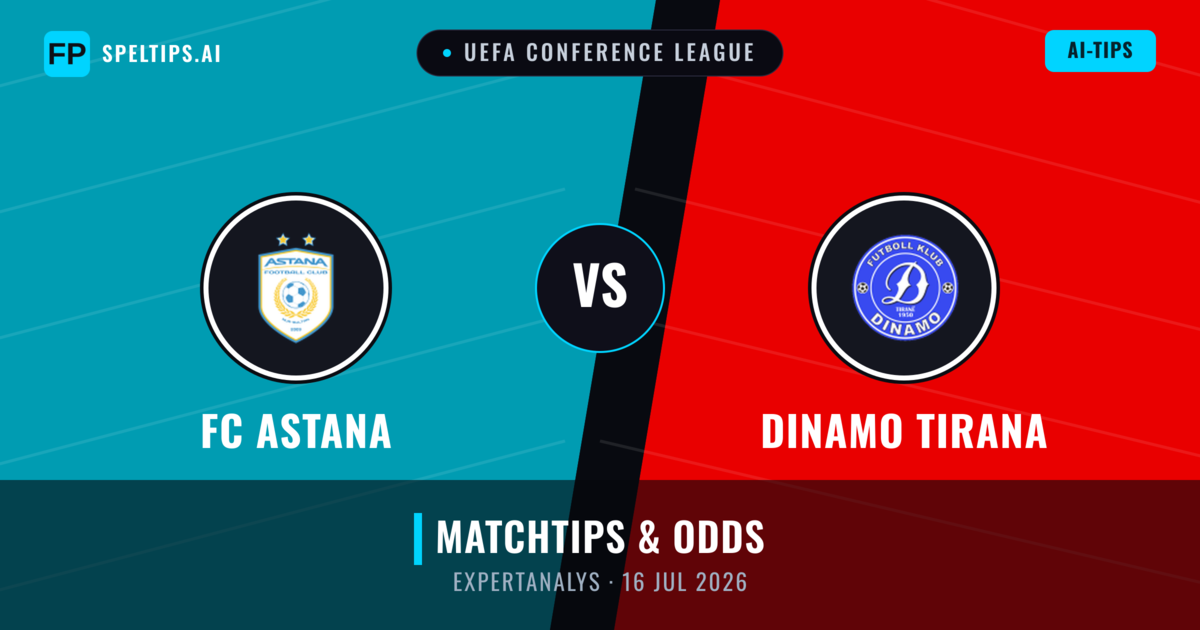 FC Astana vs Dinamo Tirana — matchtips och förhandstitt