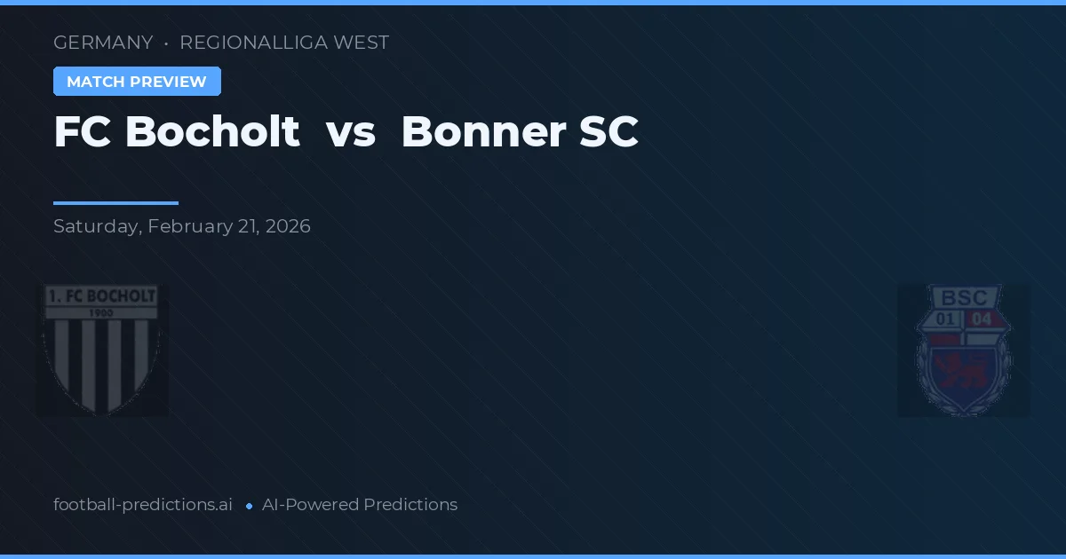 FC Bocholt vs Bonner SC — matchtips och förhandstitt