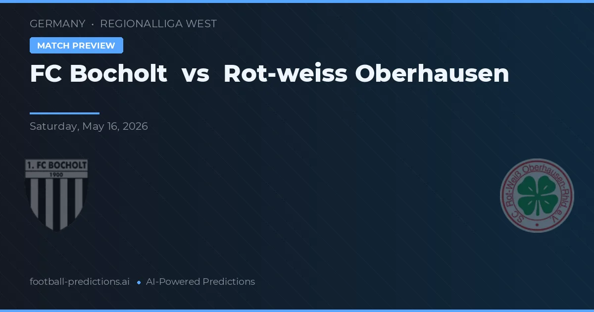FC Bocholt vs Rot-weiss Oberhausen — matchtips och förhandstitt