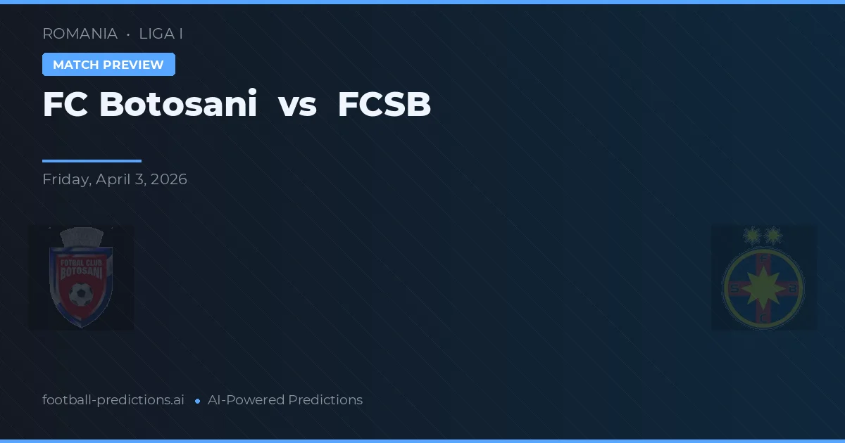 FC Botoșani vs FCSB — matchtips och förhandstitt