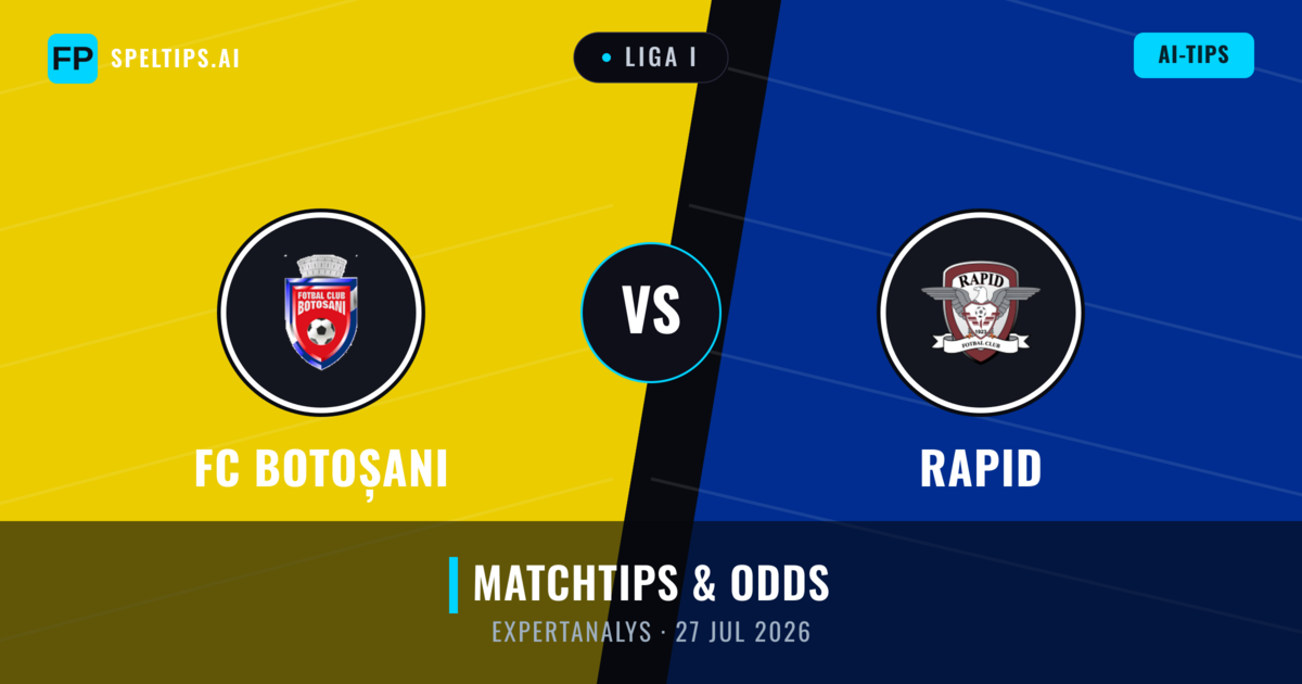FC Botoșani vs Rapid — matchtips och förhandstitt