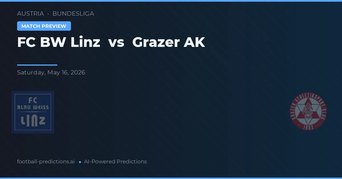 FC Linz vs Grazer AK — matchtips och förhandstitt