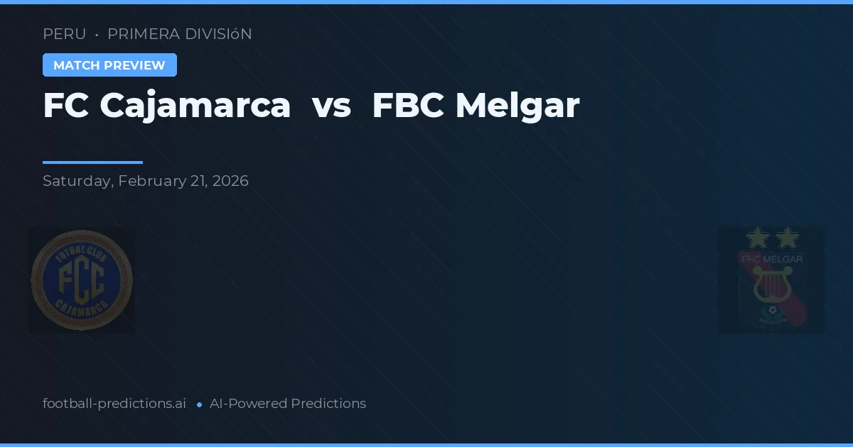 FC Cajamarca vs FBC Melgar — matchtips och förhandstitt