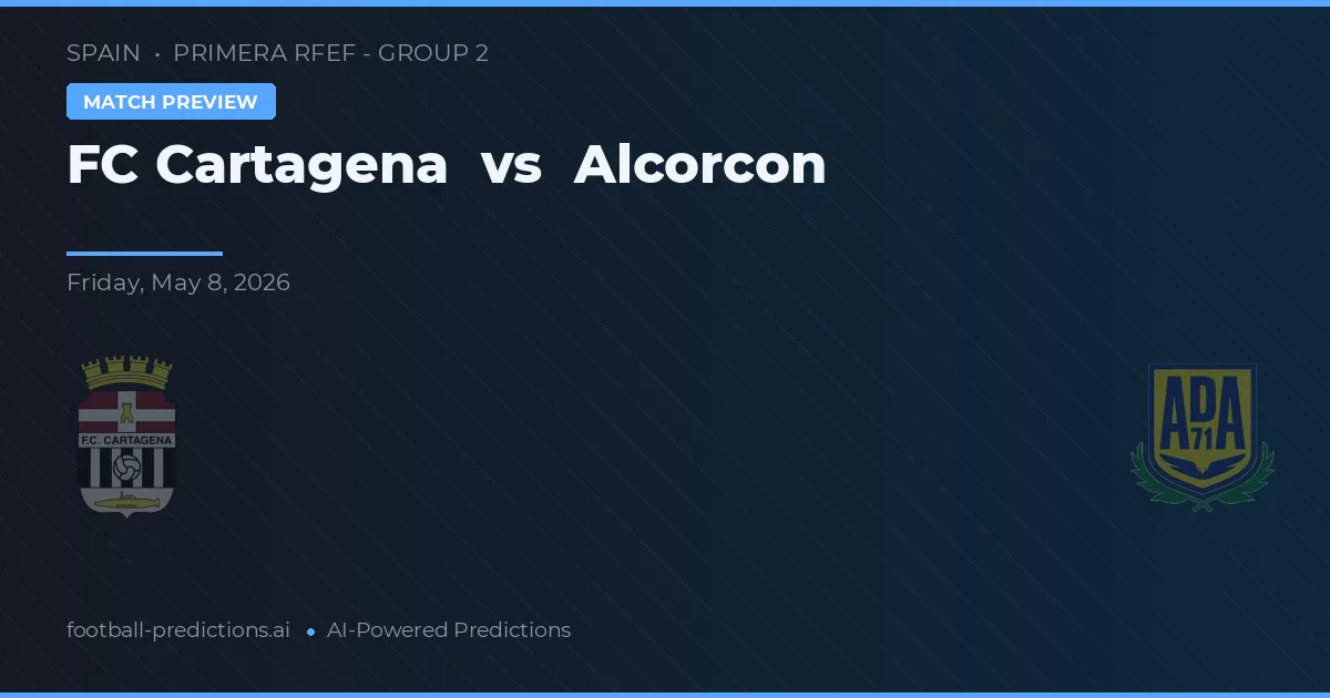 FC Cartagena vs Alcorcón — matchtips och förhandstitt