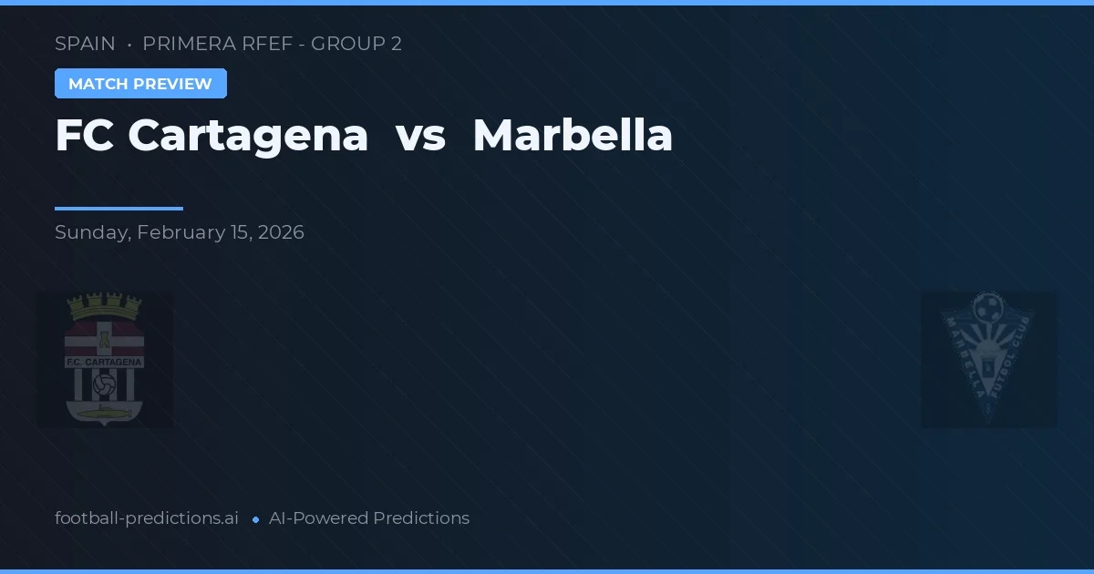 FC Cartagena vs Marbella — matchtips och förhandstitt