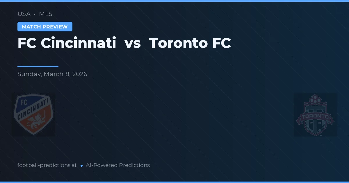 FC Cincinnati vs Toronto FC — matchtips och förhandstitt