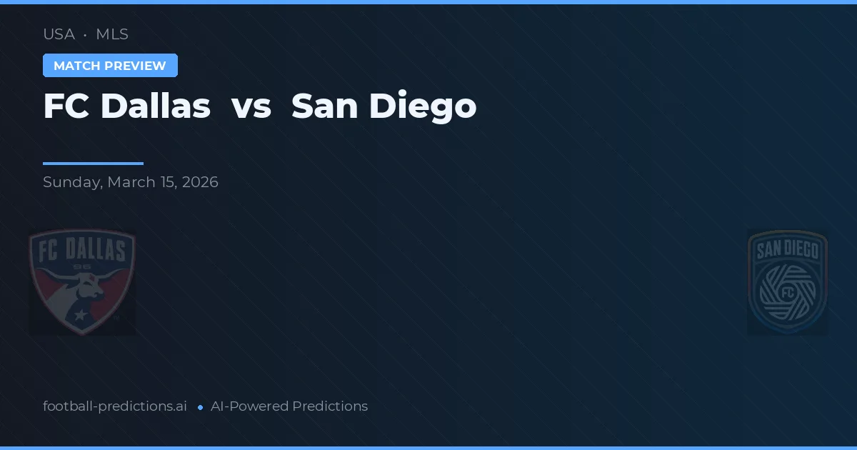 FC Dallas vs San Diego — matchtips och förhandstitt