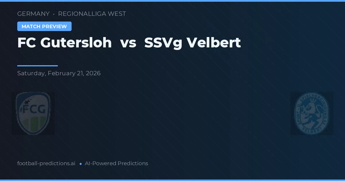 FC Gütersloh vs SSVg Velbert — matchtips och förhandstitt