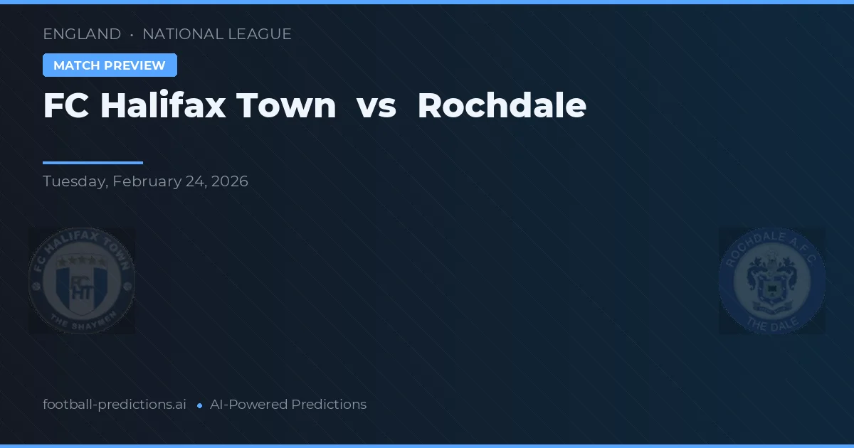 FC Halifax Town vs Rochdale — matchtips och förhandstitt