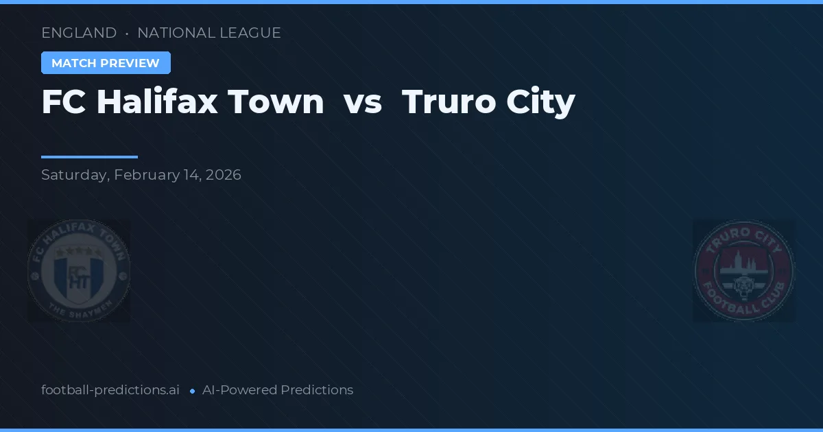 FC Halifax Town vs Truro City — matchtips och förhandstitt