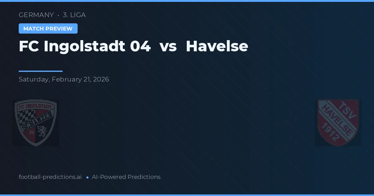 FC Ingolstadt 04 vs Havelse — matchtips och förhandstitt