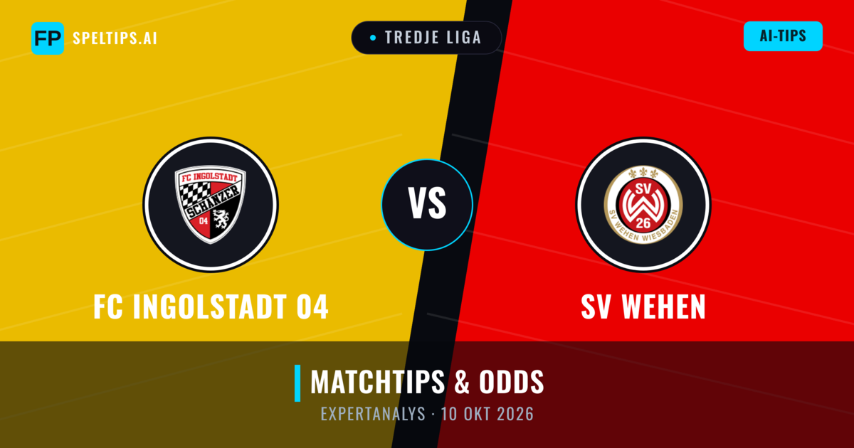 FC Ingolstadt 04 vs SV Wehen — matchtips och förhandstitt