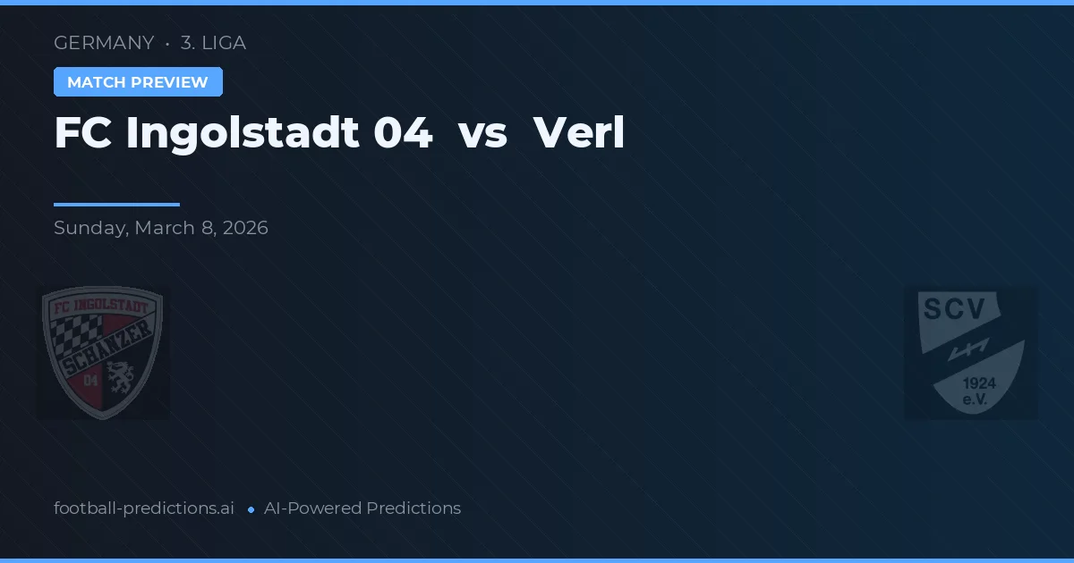 FC Ingolstadt 04 vs Verl — matchtips och förhandstitt
