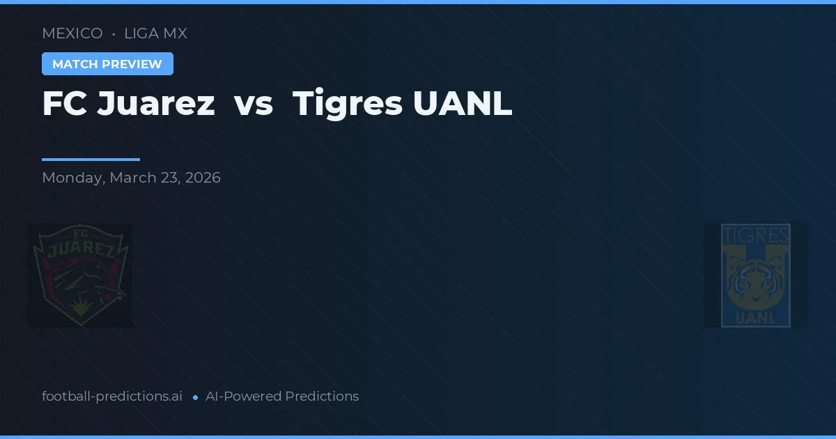 FC Juarez vs Tigres UANL — matchtips och förhandstitt