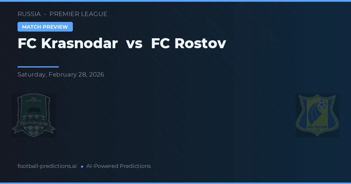 FC Krasnodar vs FC Rostov — matchtips och förhandstitt