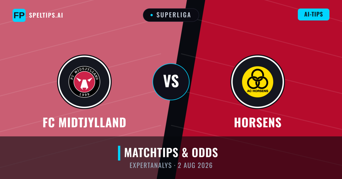 FC Midtjylland vs Horsens — matchtips och förhandstitt