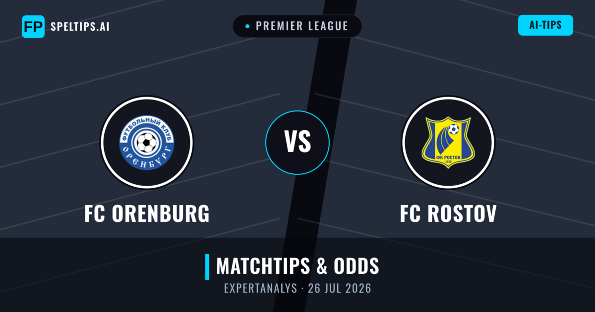 FC Orenburg vs FC Rostov — matchtips och förhandstitt