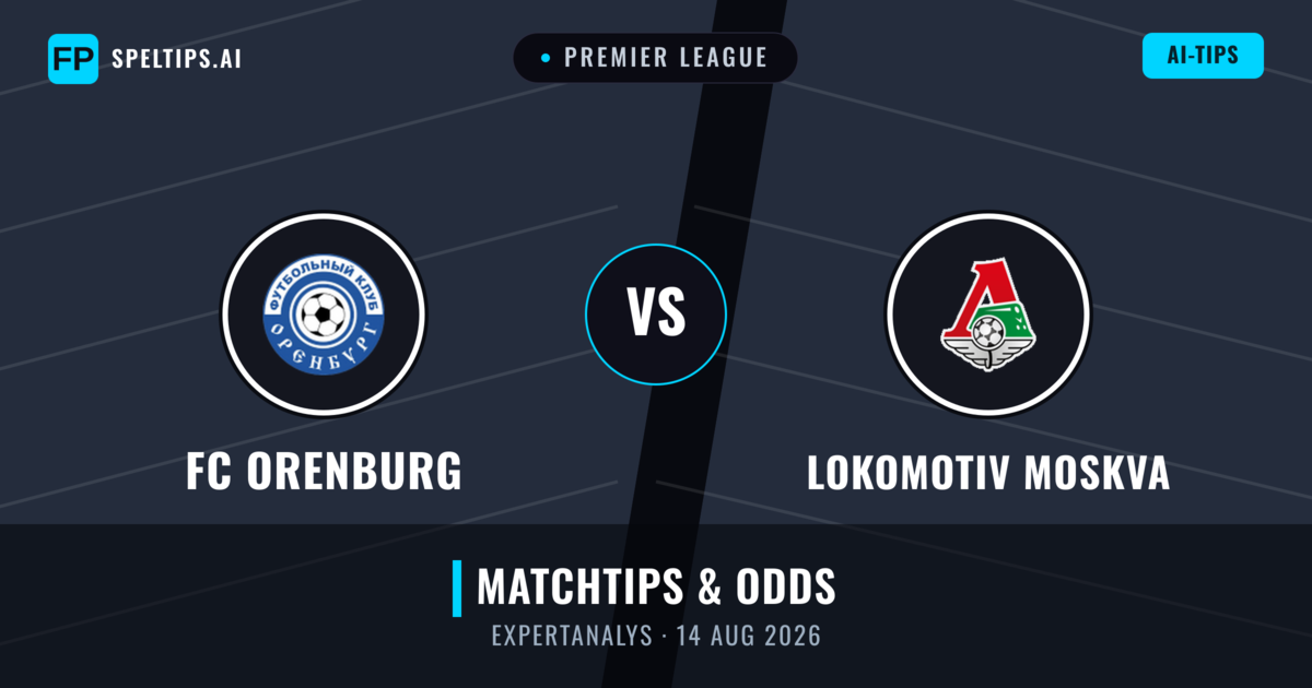 FC Orenburg vs Lokomotiv Moskva — matchtips och förhandstitt
