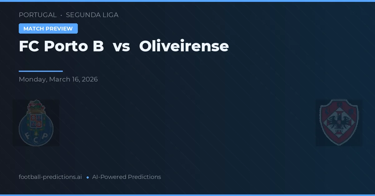 FC Porto B vs Oliveirense — matchtips och förhandstitt