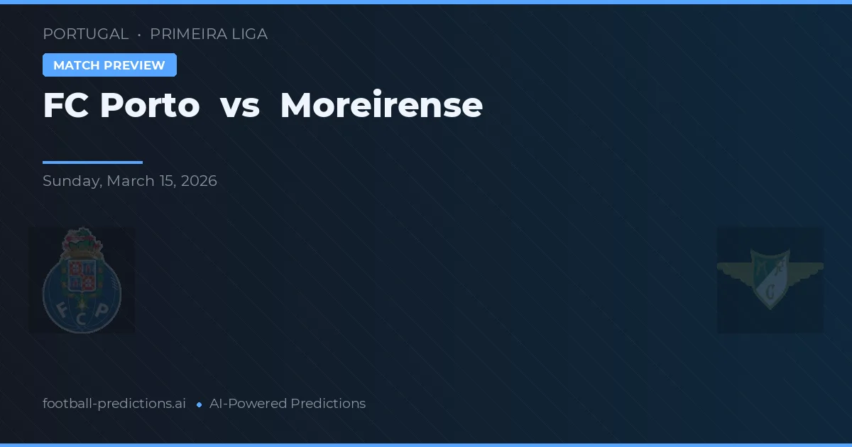 FC Porto vs Moreirense — matchtips och förhandstitt