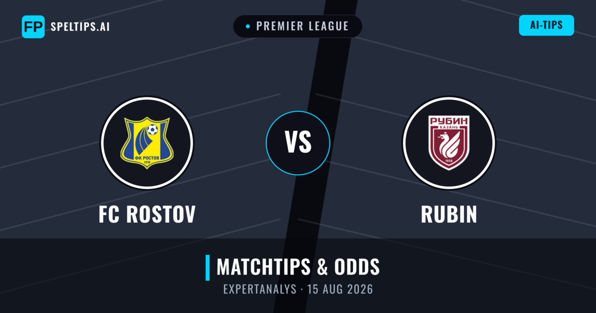 FC Rostov vs Rubin — matchtips och förhandstitt