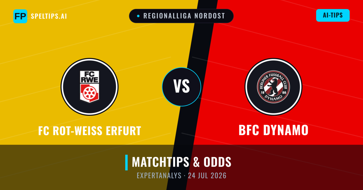 FC Rot-Weiß Erfurt vs BFC Dynamo — matchtips och förhandstitt