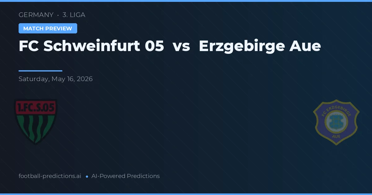 FC Schweinfurt 05 vs Erzgebirge Aue — matchtips och förhandstitt