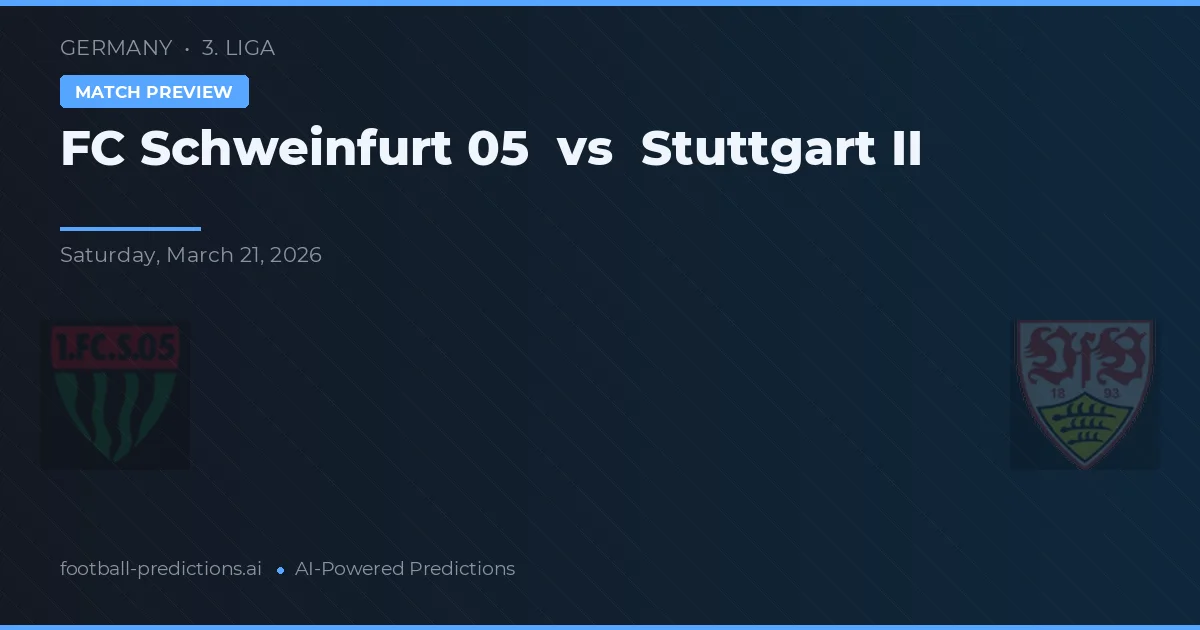 FC Schweinfurt 05 vs Stuttgart II — matchtips och förhandstitt