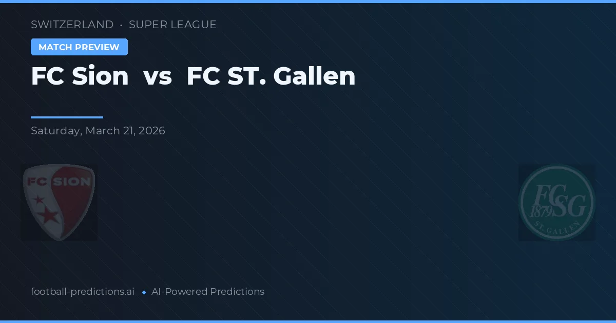 FC Sion vs FC St. Gallen — matchtips och förhandstitt