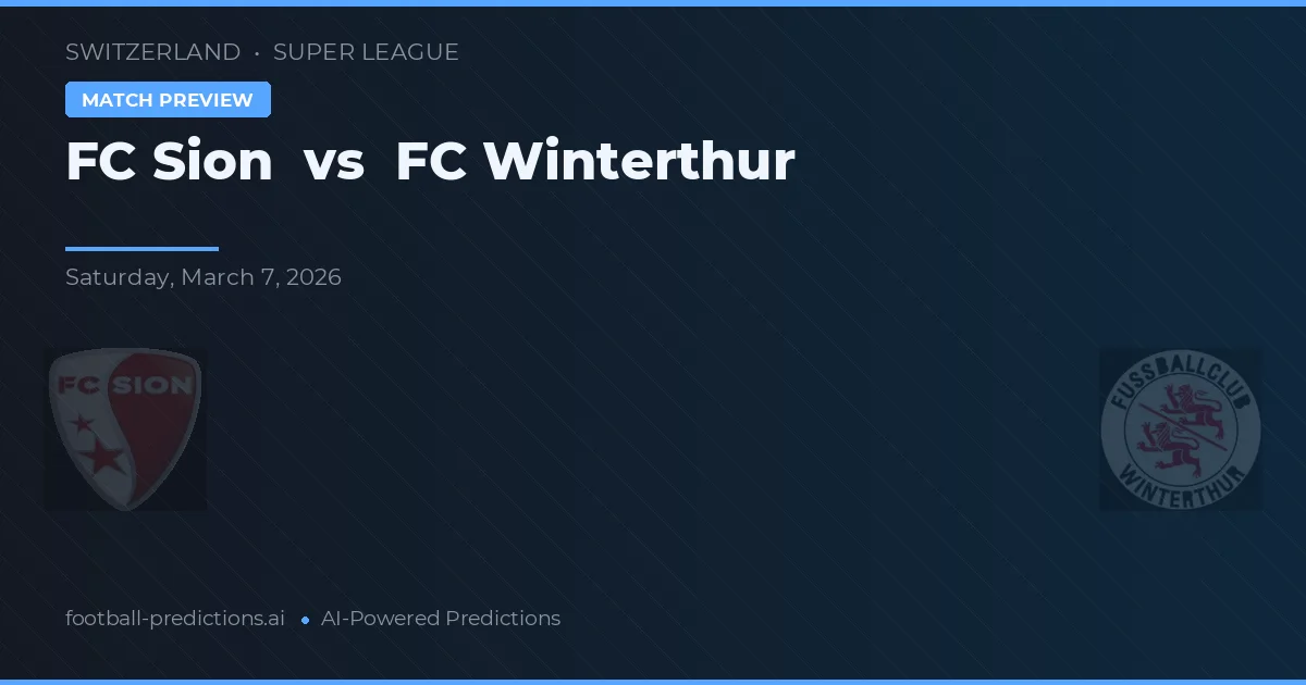 FC Sion vs FC Winterthur — matchtips och förhandstitt