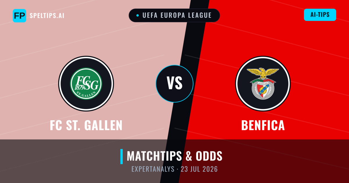 FC St. Gallen vs Benfica — matchtips och förhandstitt