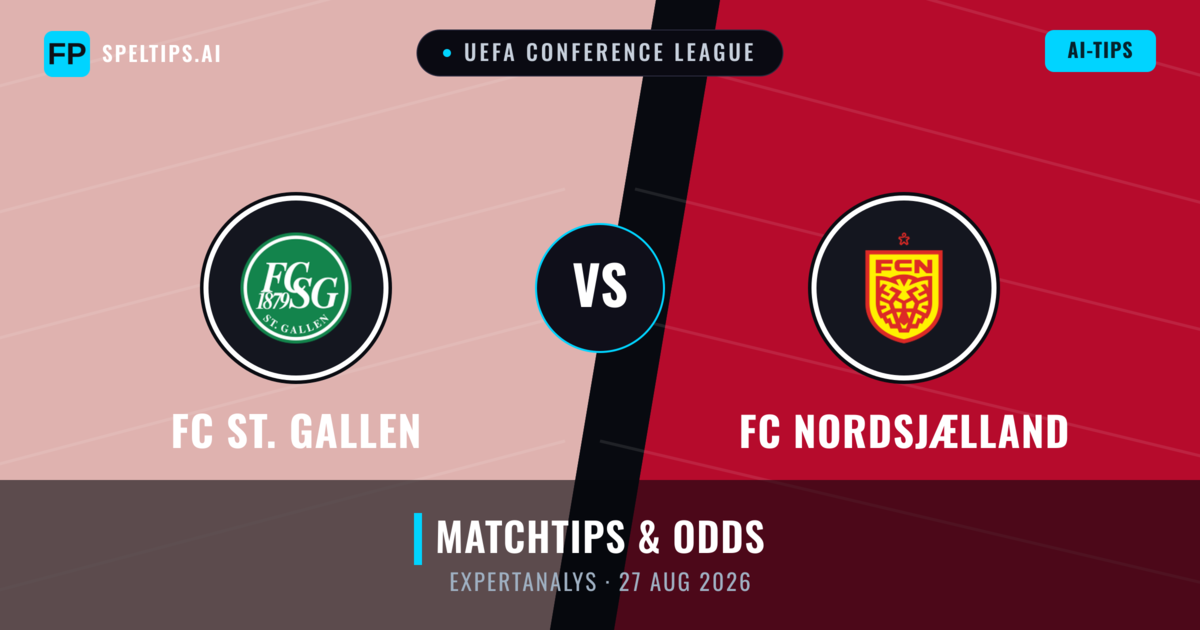 FC St. Gallen vs FC Nordsjælland — matchtips och förhandstitt